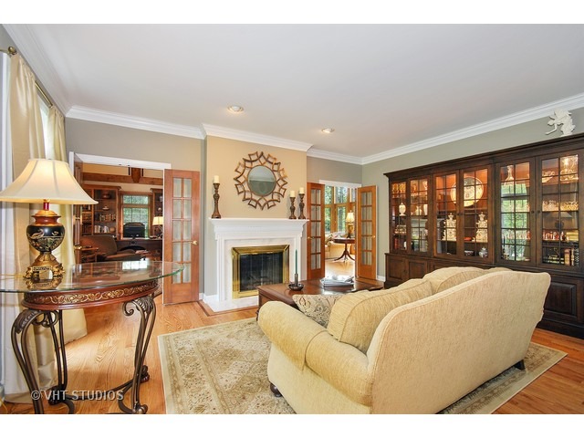 4N632 Hidden Oaks Road St. Charles, IL 60175 - Photo 3 of 25 a living room with furniture a fireplace and a large window