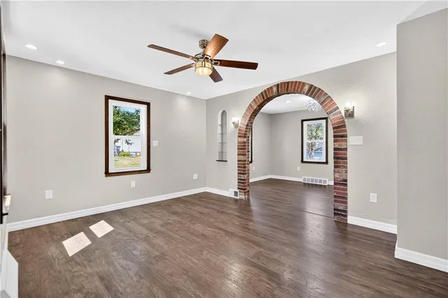 a view of livingroom with hardwood floor and window