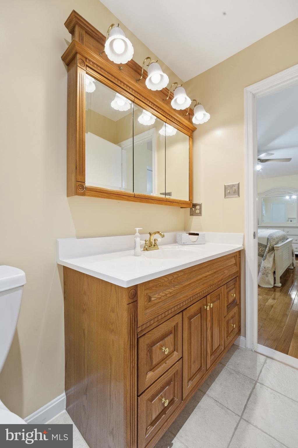2304 Hidden Valley Lane Silver Spring, MD 20904 - Photo 34 of 54 a bathroom with a sink a mirror and a shower