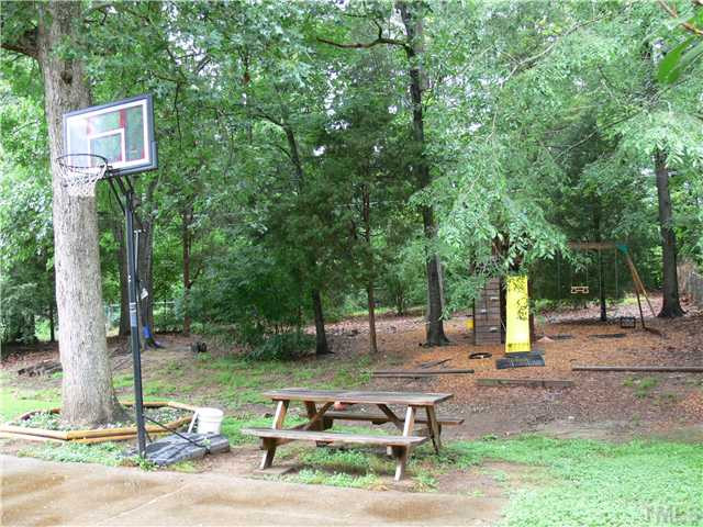 5822 Newhall Road Durham, NC 27713 - Photo 2 of 25 Fenced backyard that is ideal for the kids to play, for pets and a home garden. Back Yard