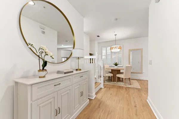 a view of a bathroom sink and a mirror