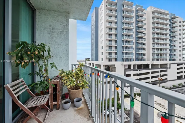 a view of city from balcony