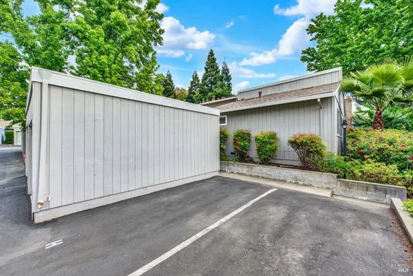a view of a yard in front of a house with a yard