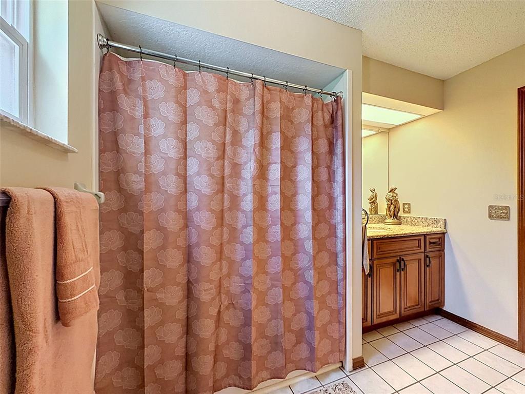 7111 Ricker Avenue Webster, FL 33597 - Photo 26 of 41 a bathroom with a sink a mirror and a shower