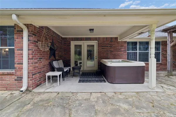 a outdoor view with a sitting space