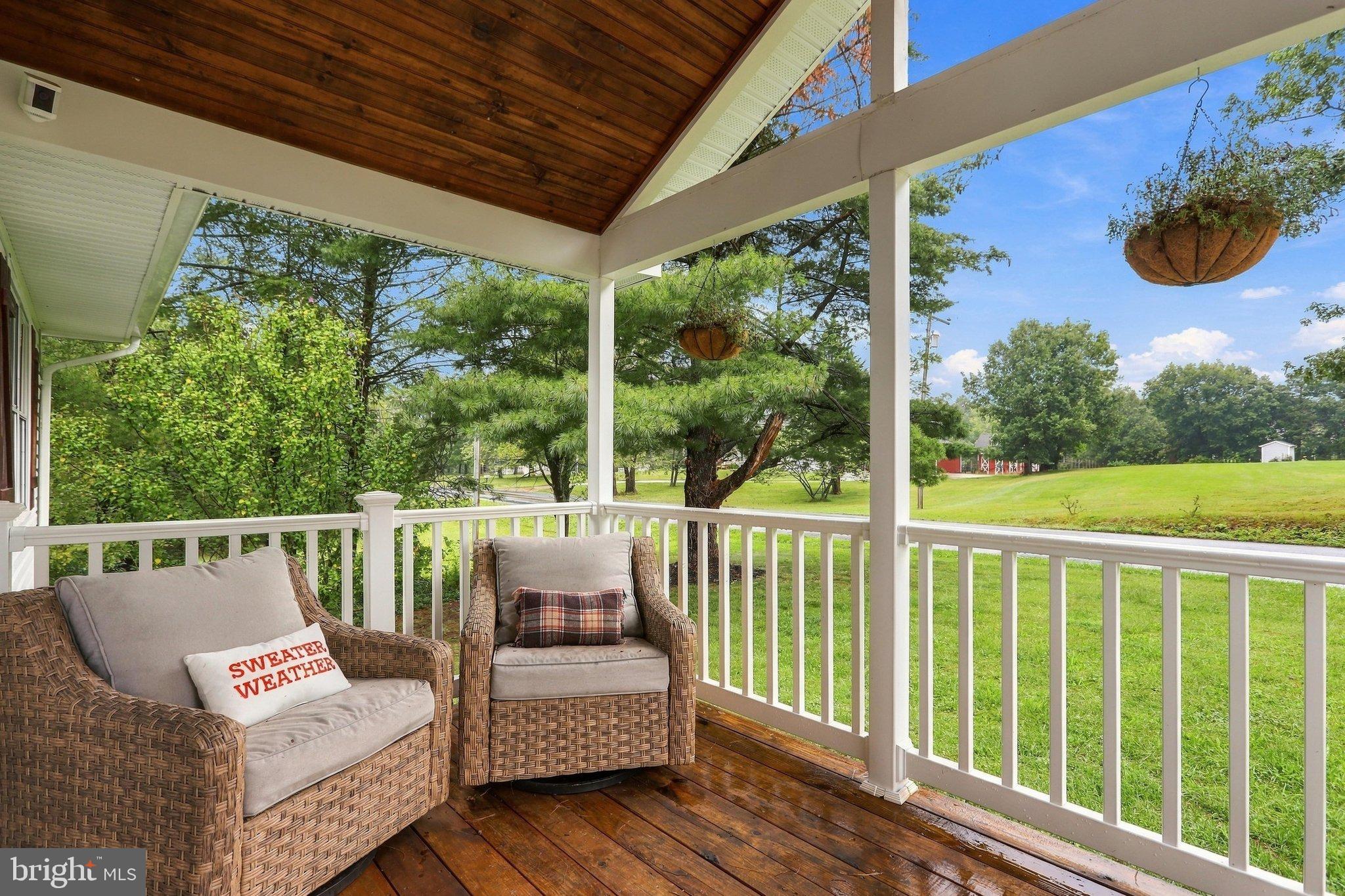 Enjoy the comfort of your covered front porch.