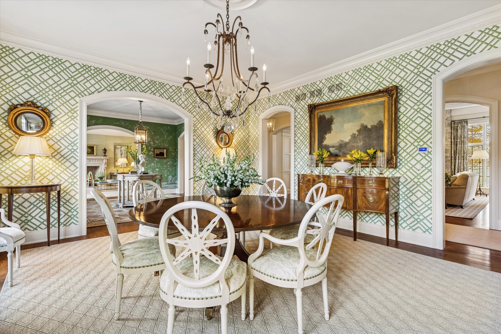 2450 Persimmon Drive St. Charles, IL 60174 - Photo 17 of 111 a view of a dining room with furniture wooden floor and chandelier