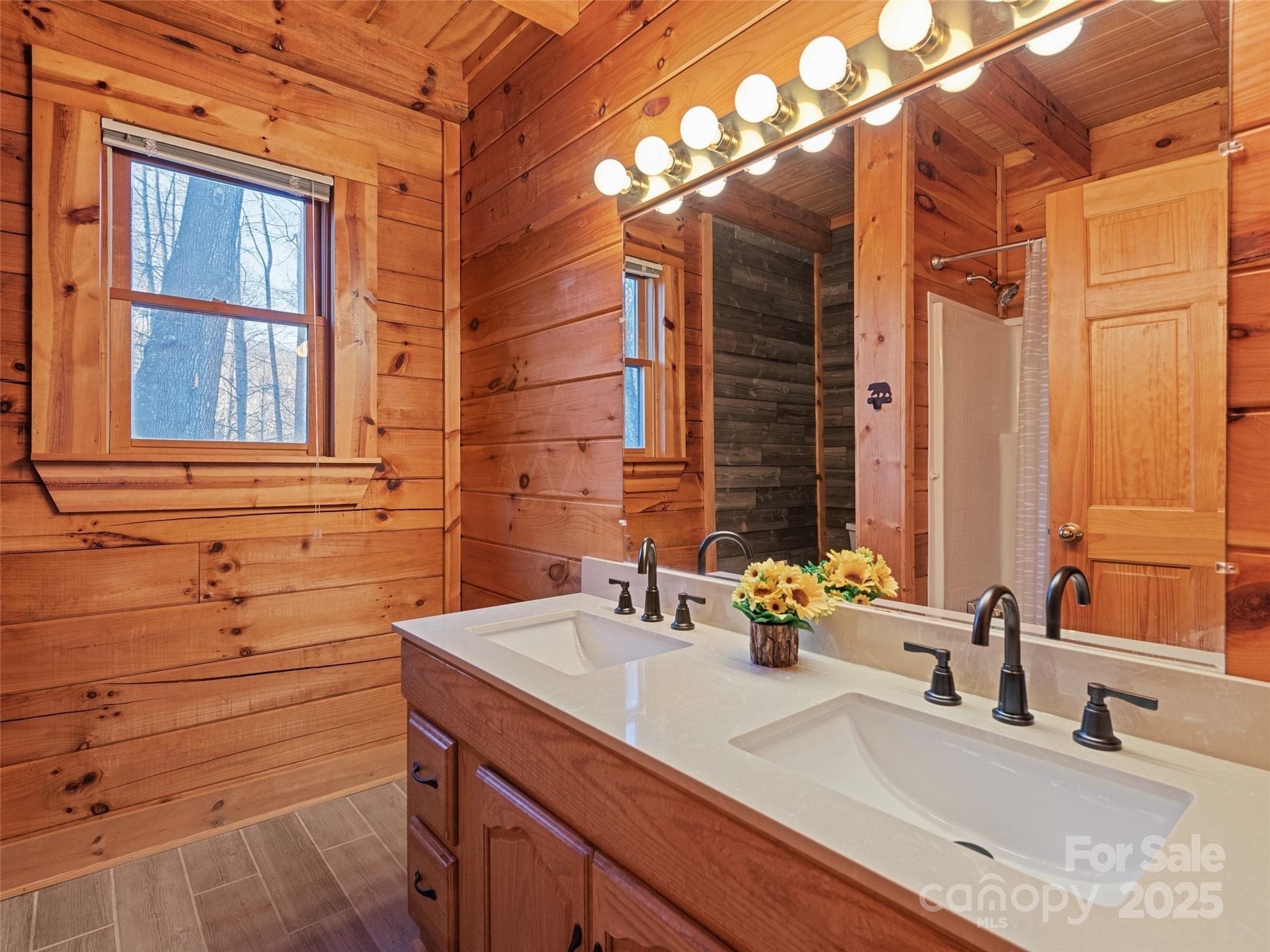 36 Wonder View Point Waynesville, NC 28785 - Photo 30 of 40 a bathroom with a sink and a mirror