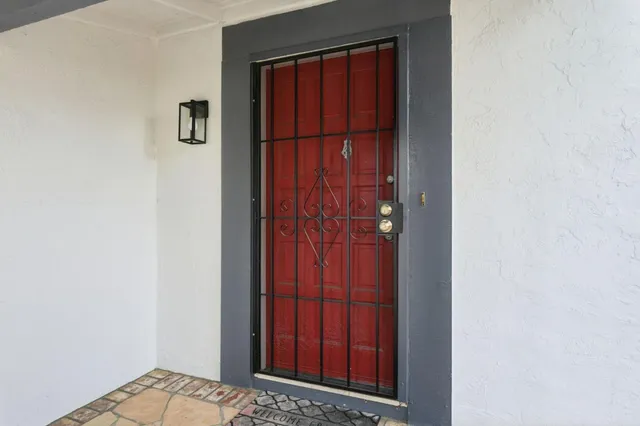 a view of front door