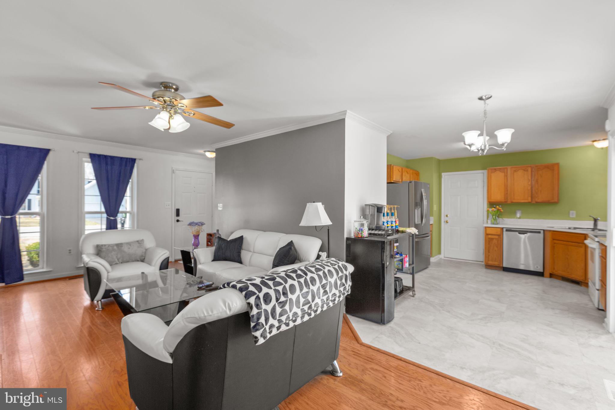 3421 Lancaster Ring Road Fredericksburg, VA 22408 - Photo 10 of 45 Living room into eat in kitchen area