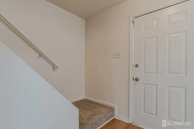 a view of hallway with stairs