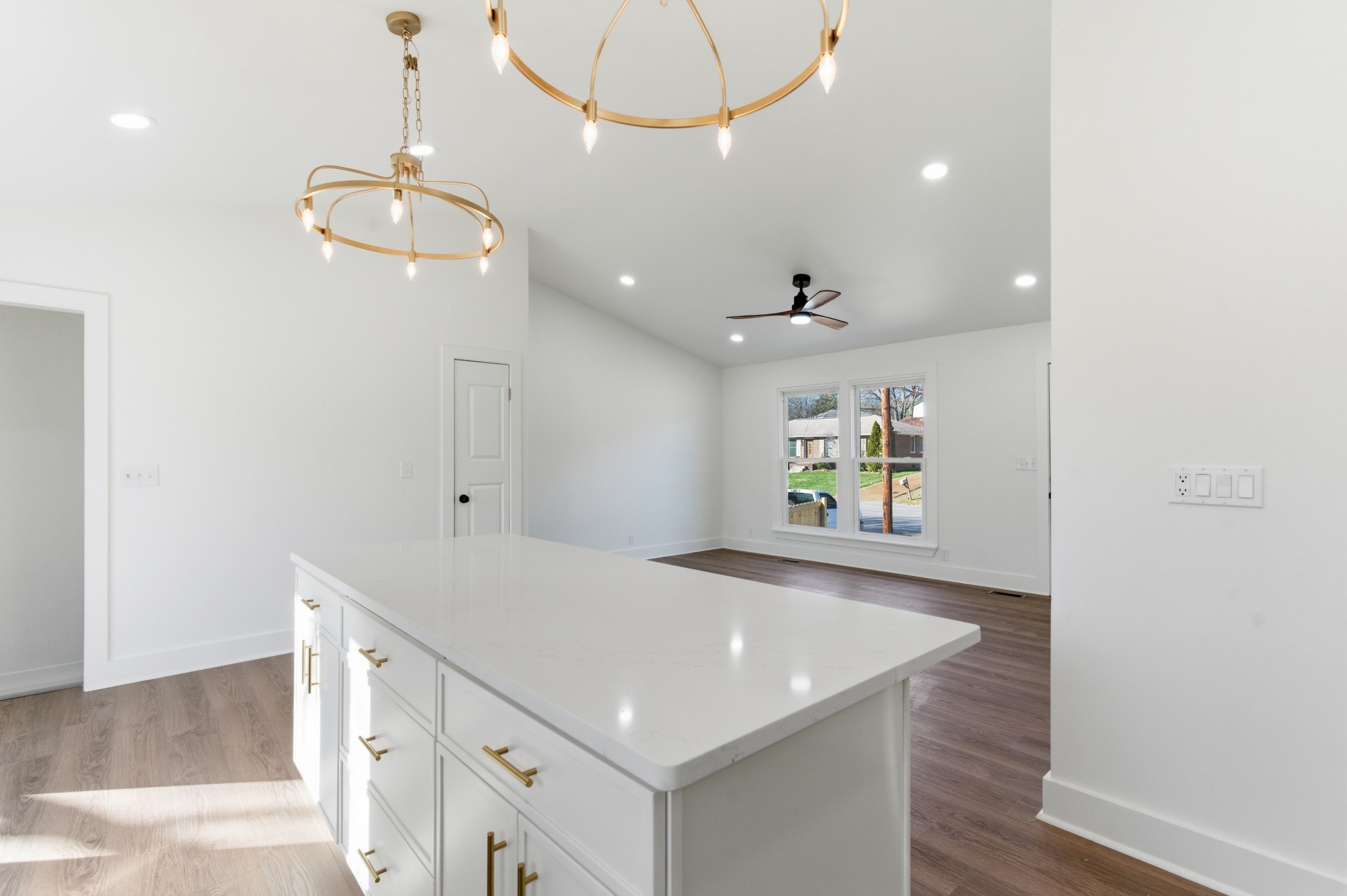 206 New Sawyer Brown Road Nashville, TN 37221 - Photo 13 of 46 a view of an empty room and a chandelier fan