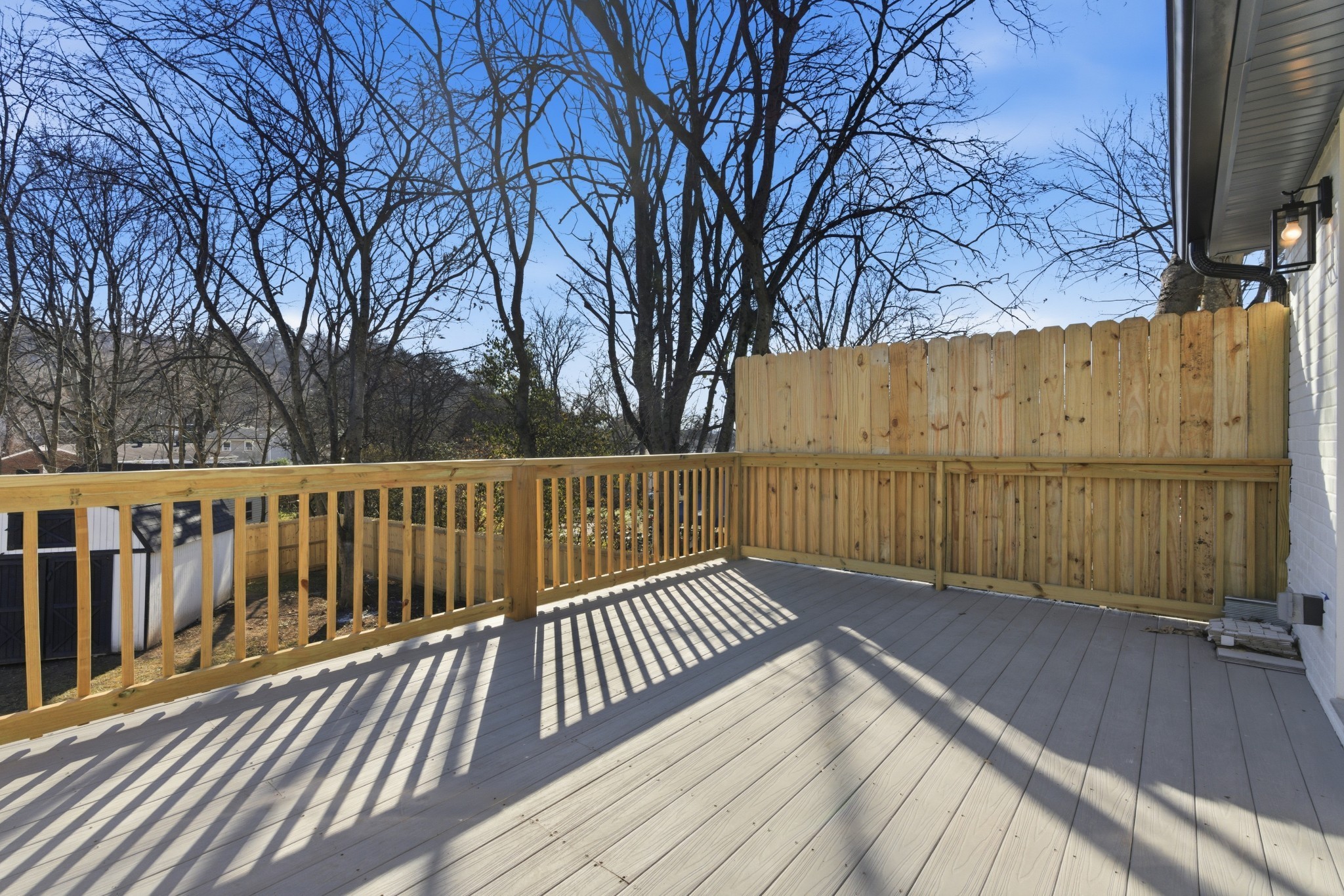 206 New Sawyer Brown Road Nashville, TN 37221 - Photo 5 of 46 a view of deck with wooden floor and fence and floor
