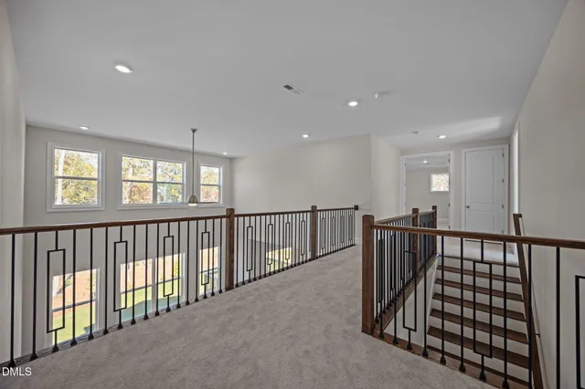 a view of small space with racks on the wall