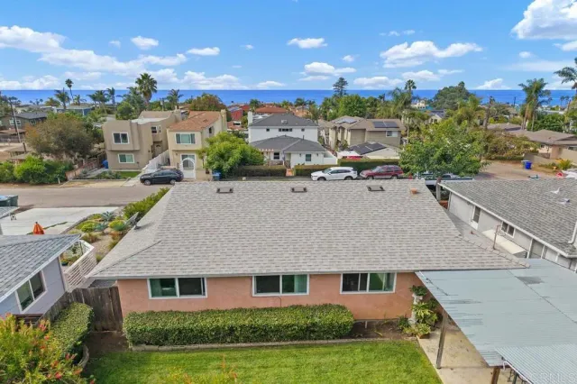 a aerial view of a house