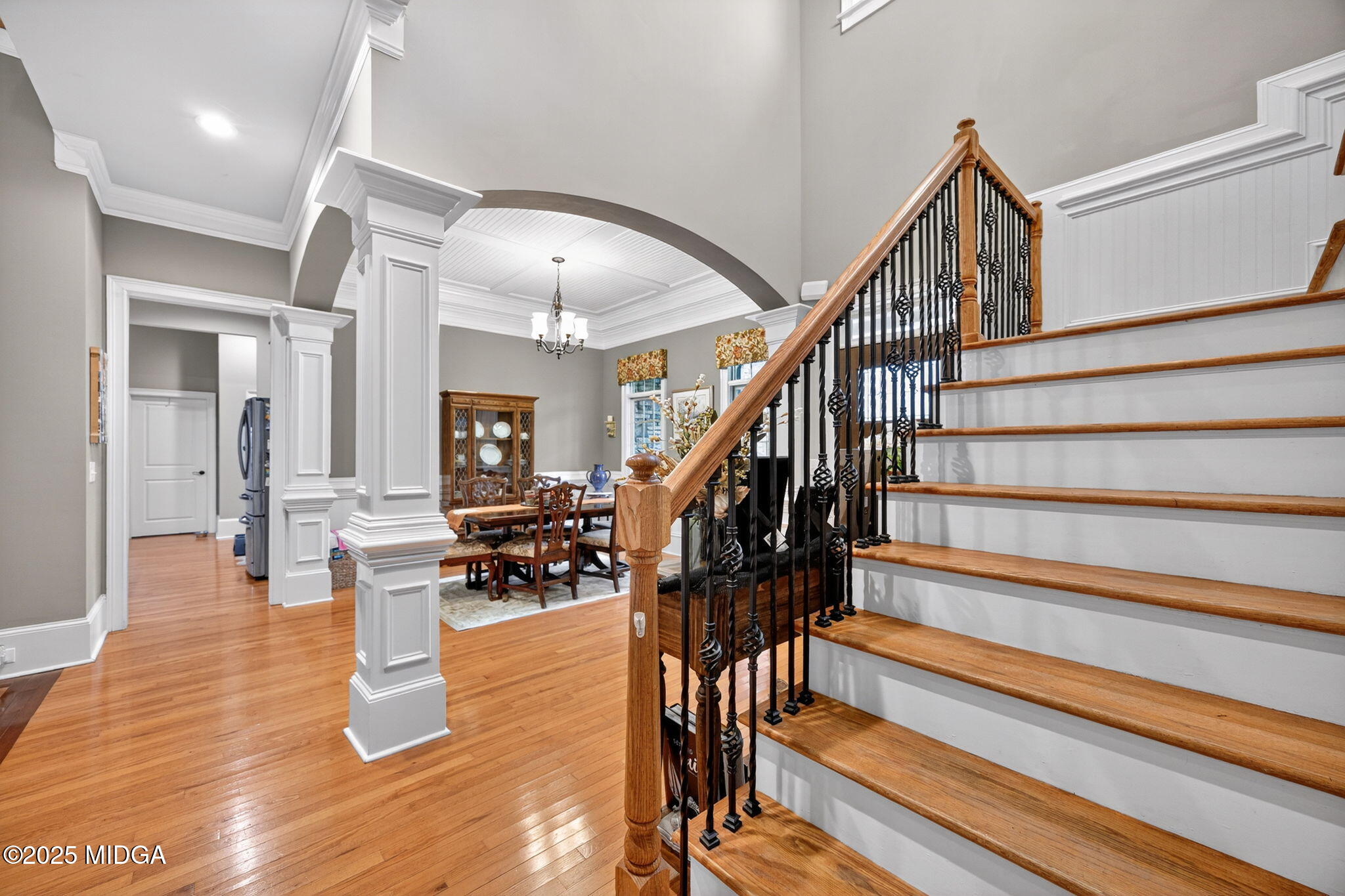 120 Homestead Circle Forsyth, GA 31029 - Photo 9 of 68 a view of entryway livingroom and hall with wooden floor