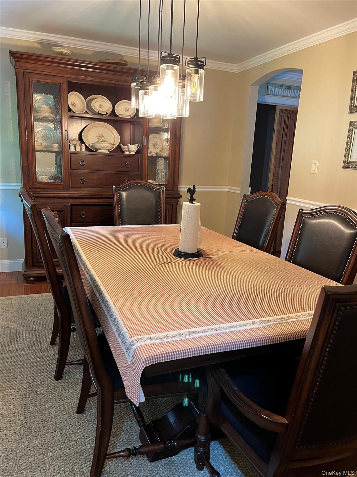 124 Rutsonville Road Wallkill, NY 12589 - Photo 22 of 33 Dining room featuring a contemporary multi-light pendant fixture.