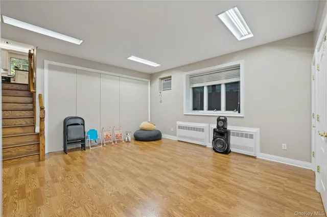 a room with furniture and a window