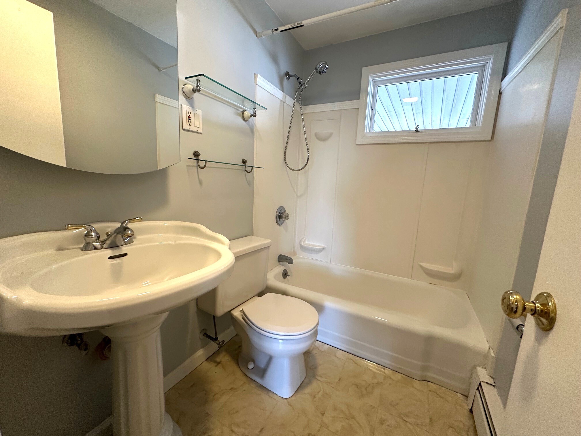 1 Cora Street, Unit 4 New Haven, CT 06512 - Photo 14 of 22 a bathroom with a sink toilet and shower