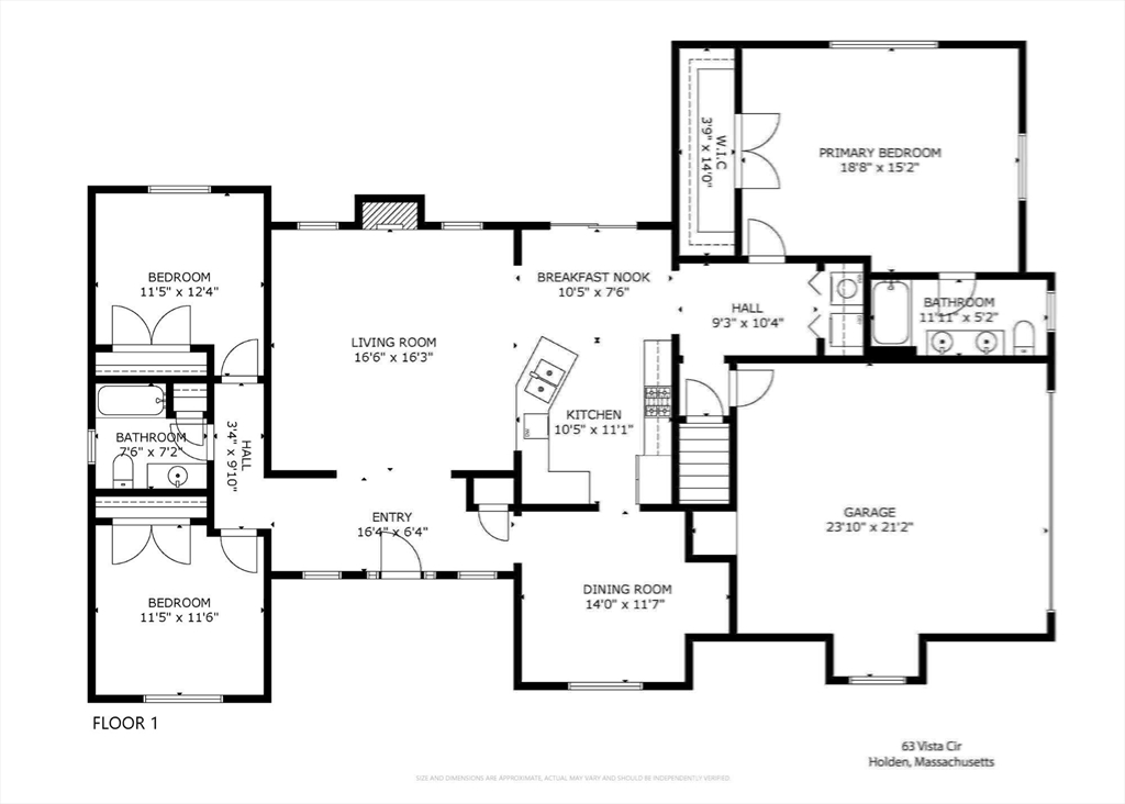 63 Vista Circle Holden, MA 01520 - Photo 34 of 36 a picture of a floor plan