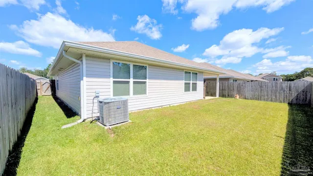 a backyard of a house