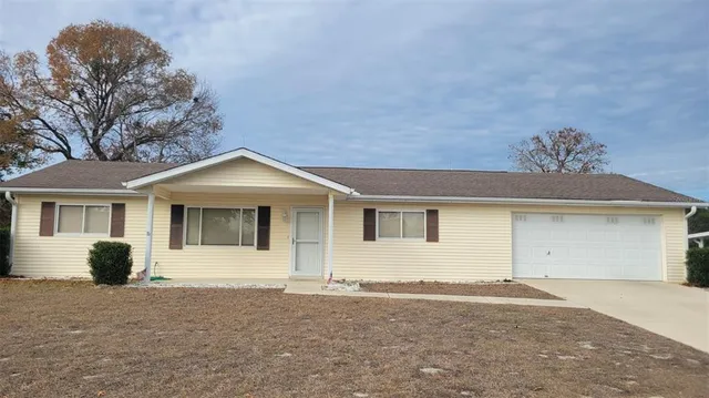 front view of a house with a outdoor space