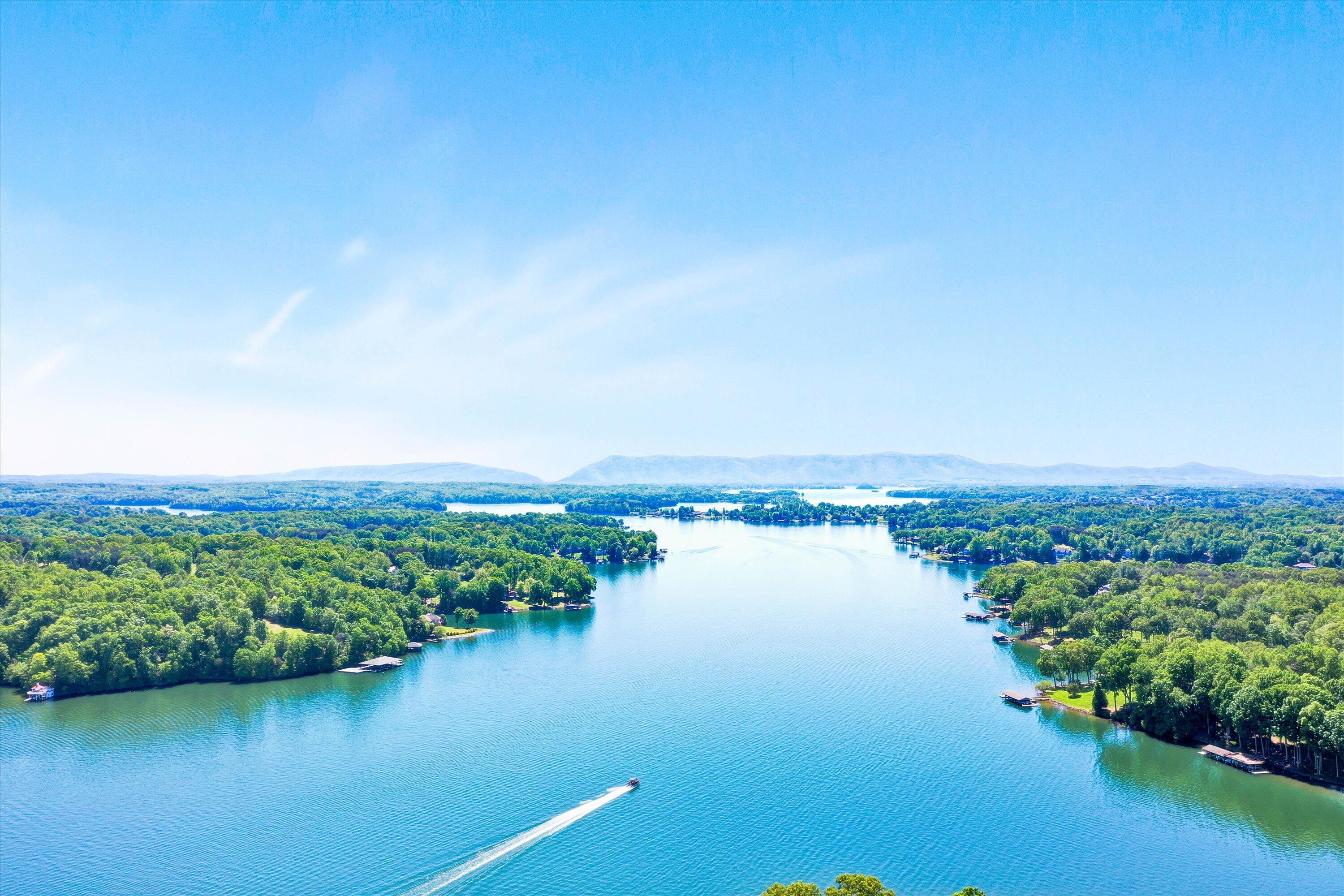 a view of city and river