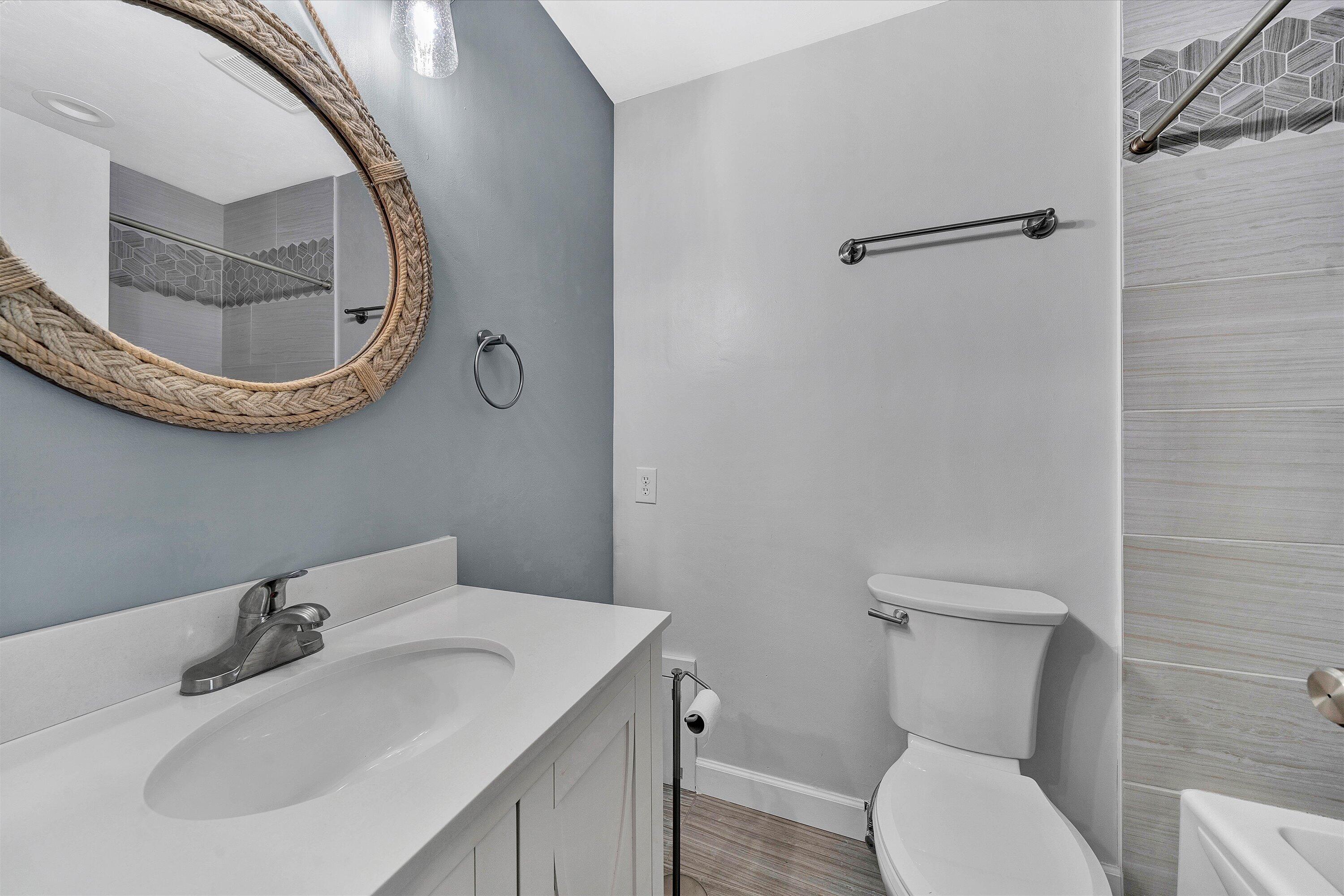 845 Gangplank Road, Unit 210 Moneta, VA 24121 - Photo 19 of 34 a bathroom with a toilet sink and mirror