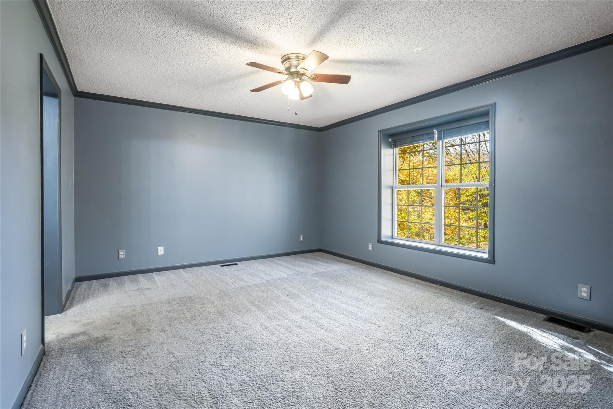 334 Foxden Road Mars Hill, NC 28754 - Photo 13 of 43 an empty room with windows and fan