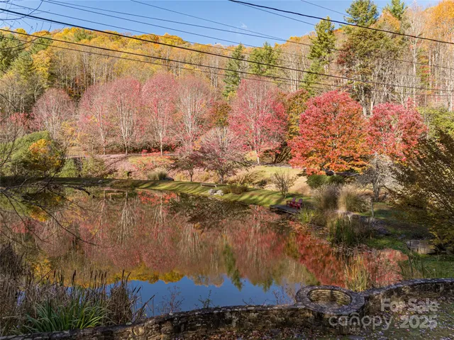 a view of a lake with outdoor space