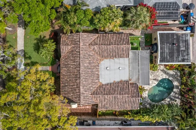 an aerial view of a city