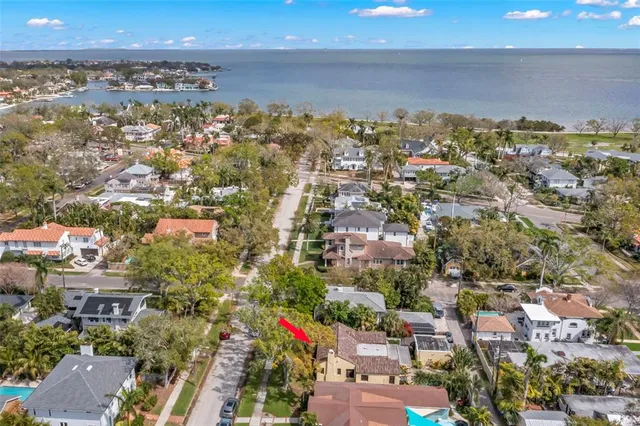 an aerial view of a city