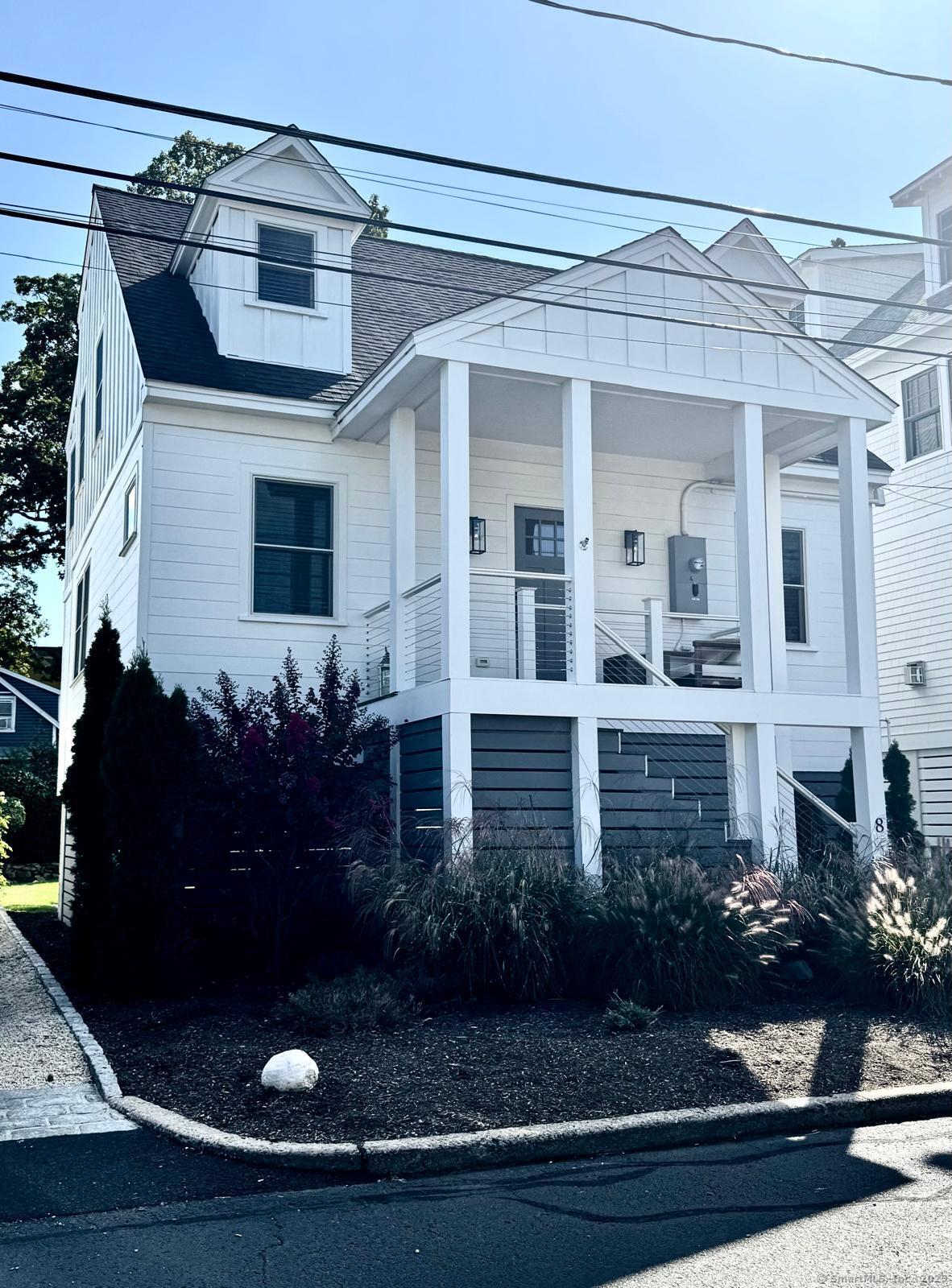 a front view of a house