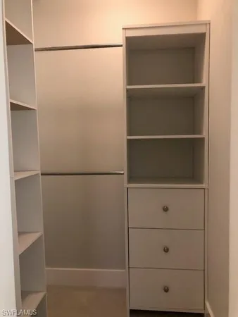 a view of a walk in closet