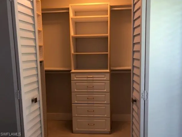 a view of walk in closet