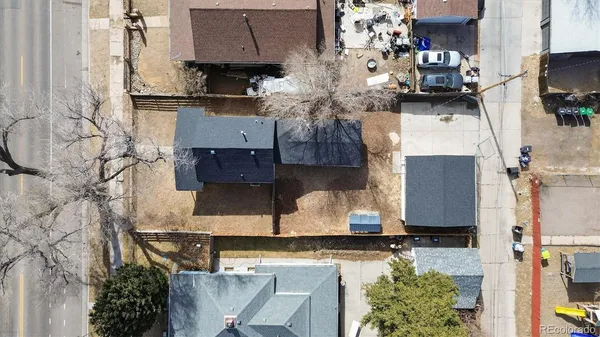 an aerial view of house with outdoor space