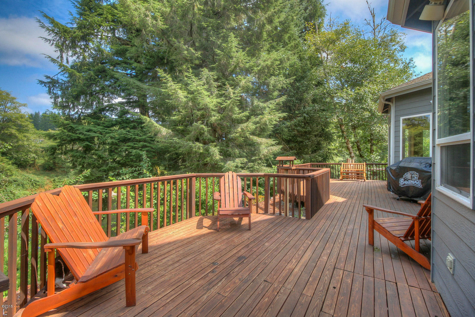 deck over looking the river
