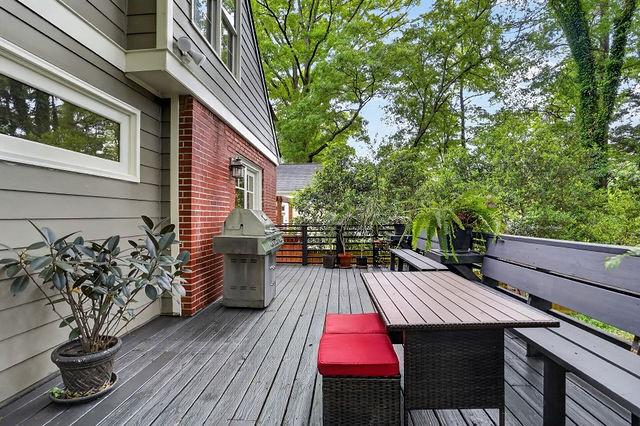123 Mimosa Place Decatur, GA 30030 - Photo 35 of 48 a view of balcony with wooden floor and outdoor seating