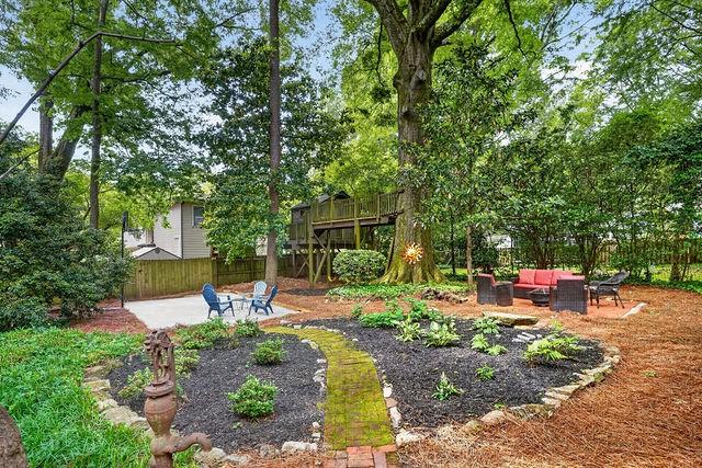 123 Mimosa Place Decatur, GA 30030 - Photo 37 of 48 a view of a backyard with a patio