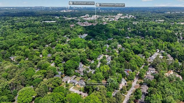 123 Mimosa Place Decatur, GA 30030 - Photo 46 of 48 an aerial view of a house with a yard