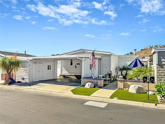 a view of a house with a patio