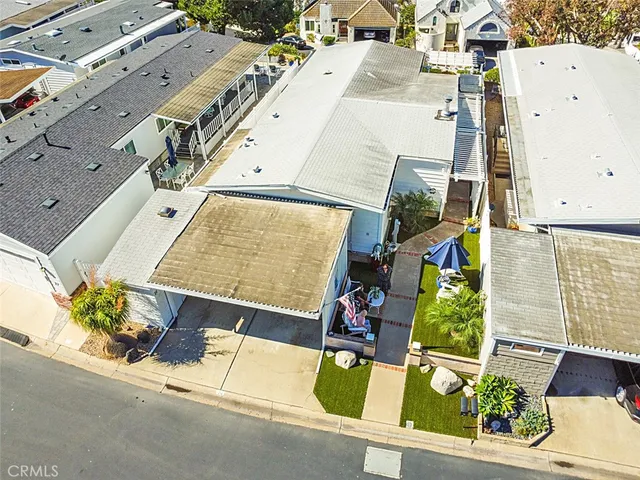 an aerial view of a kitchen