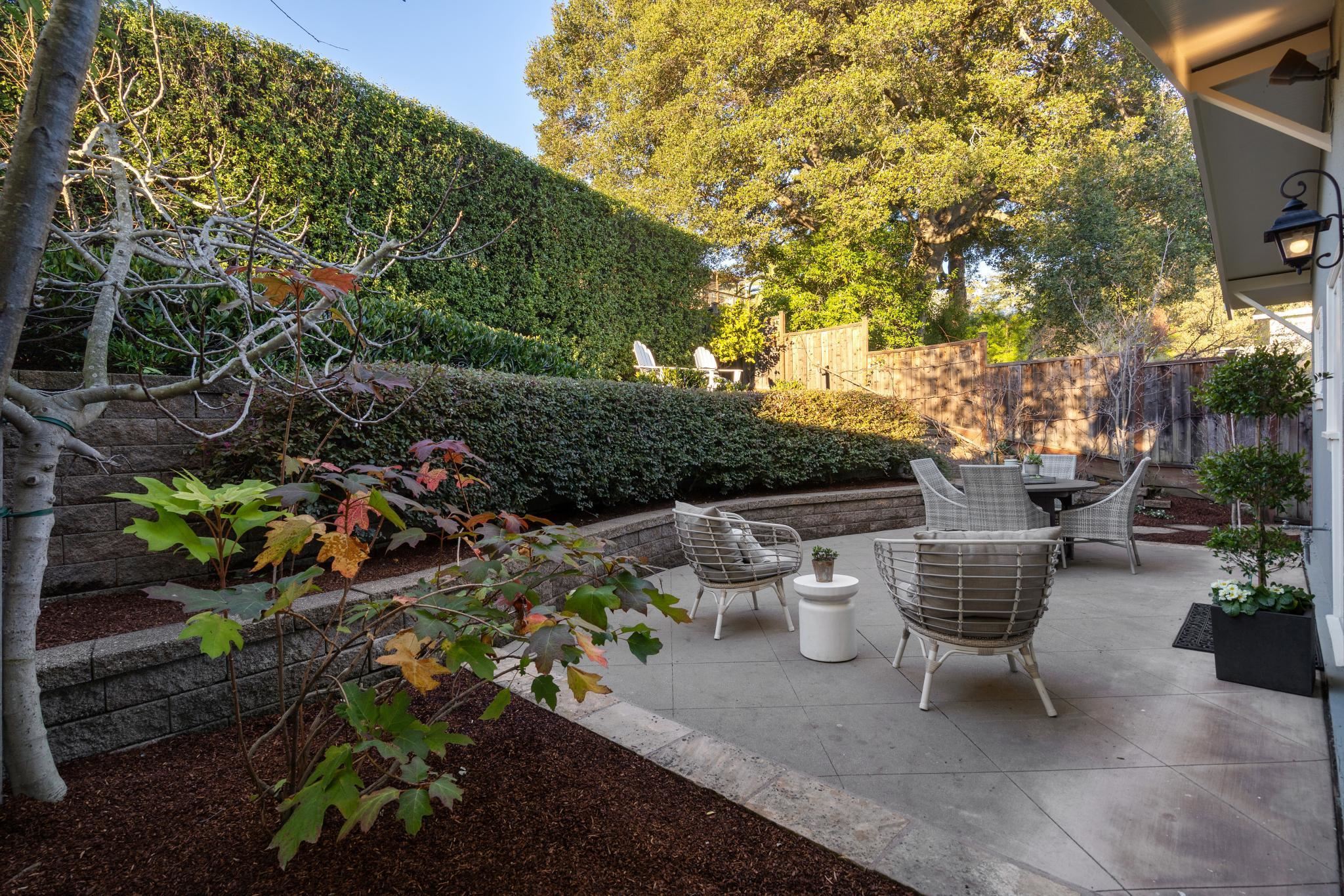 1117 Ranleigh Way Piedmont, CA 94610 - Photo 24 of 45 a view of a patio with plants and chairs