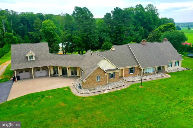 a view of a backyard with a garden and trees