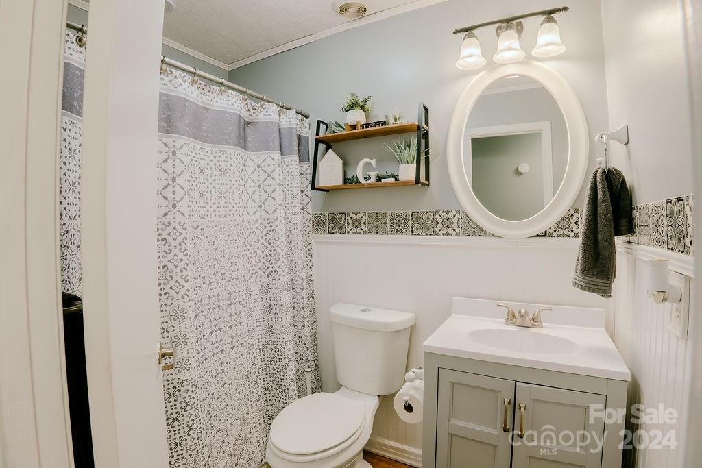162 Pine Ridge Trail Pinnacle, NC 27043 - Photo 15 of 41 a bathroom with a toilet sink vanity tub and mirror
