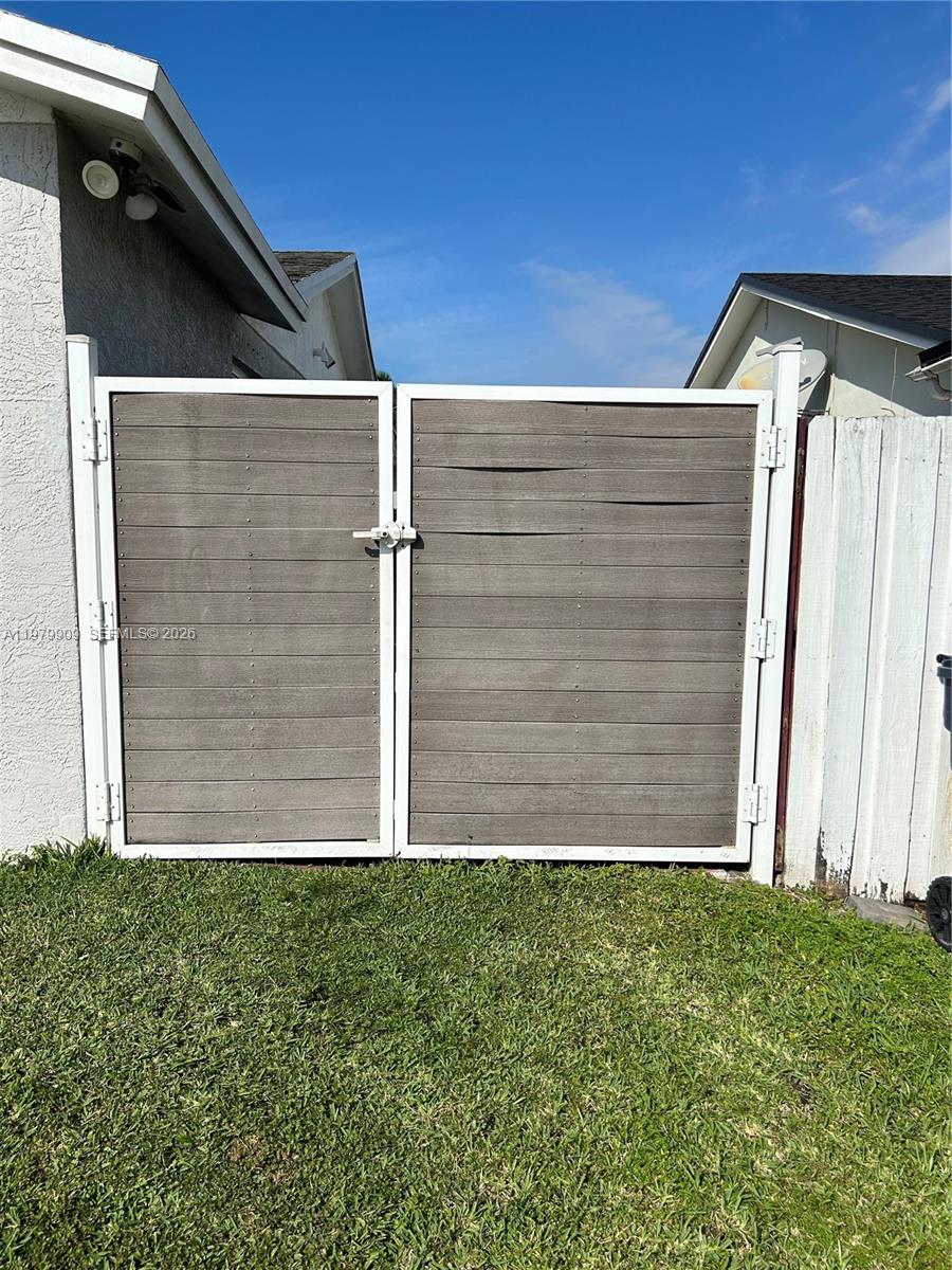 a view of wooden fence
