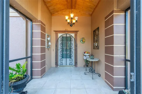 a view of a door with a potted plant