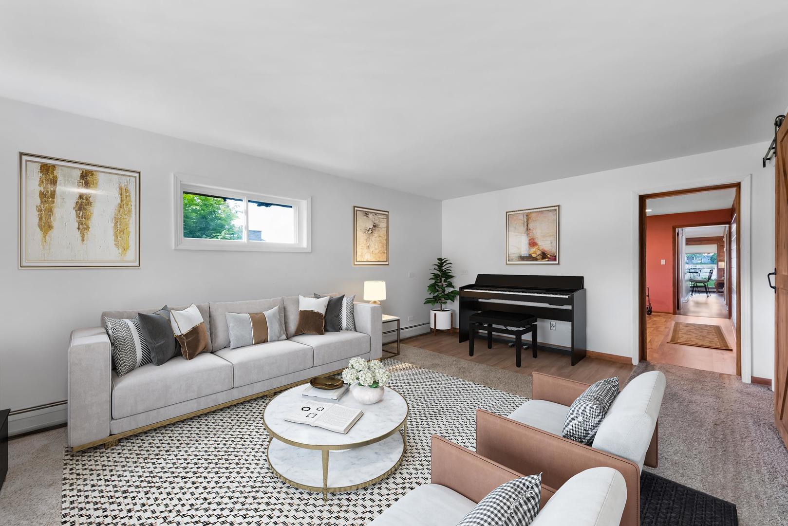 1423 North River Road McHenry, IL 60051 - Photo 7 of 49 a living room with furniture and a wooden floor