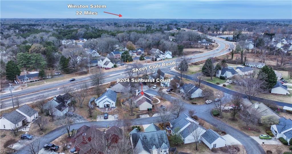 4204 Sunburst Drive High Point, NC 27265 - Photo 39 of 44 Aerial showing Skeet Club Rd