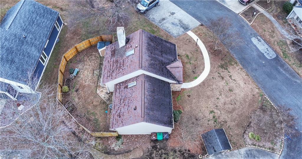 4204 Sunburst Drive High Point, NC 27265 - Photo 41 of 44 Aerial showing the rear yard and fence
